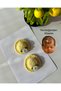 Newborn Baby Buckle Handmade Mixed Hat 2-Piece Clip Hairless Baby Buckle Set - Gift