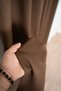 Linen Background Curtain Natural Economical Wrinkle-Free Decorative Living Room Children's Bedroom 1/2.5 Pile Brown - 5