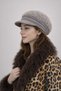 Beanie Hat Women's Plush Soft Textured Gray - Angora Pompom Detail Fleece Inside - 2