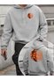 Men's Fashion Creative Design Printed Sports Casual Multi-Purpose Long Sleeve Loose Hooded Sweatshirt