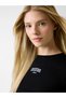 Gj Sleeveless Crew Neck Embroidered Slim Fit Women's Black Top W6Rp21Ka0H1-Jblk - 3