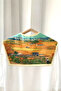 Women's Collar Shawl with Tie Detail and Matte Satin Finish - 2