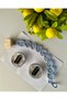 Newborn Hairless Baby Hair Clip and Pacifier Strap Handmade Knitted Set of 3 - 3