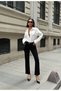 Black Denim High Waist Tube Leg Jeans - Lycra Basic Denim