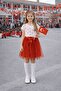 Girls' Short Sleeve Printed Tulle Pageant Dress