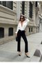 Black Denim High Waist Tube Leg Jeans - Lycra Basic Denim - 3