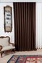 Ada Fon Velour Curtain Economic Elegant Suitable for Any Room Living Room Children's Bedroom 1/2.5 Pile Brown