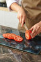 Mienda 25X35 cm Tempered Glass Cutting Board and Presentation Tray - Blueberry Pattern - 4