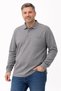 Plus Size Men's Polo Neck Long Sleeve Combed Cotton Sweatshirt - 7523