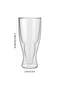 Double Wall Beer Bottle Pattern Glass Cup 400ml - 5