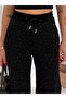 Women's Black Rhinestone Palazzo Pants - 3