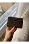 Cat Bag Khaki Suede Textured Crossbody Wallet with Card Compartment - 3