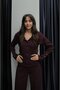 Plum Waist Detail Snap-Button Knit Set - 2