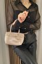 Women's Beige Handbag - Adjustable Long Strap - with Charm Gift - Fibag - 3