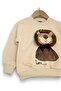 Boy's Stylish Cotton Top and Bottom Set with Lion Embroidery and Striped Pants for Ages 2-3-4-5 - 3