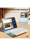 Detachable Bluetooth Keyboard Cover with Pencil Holder for iPad 11/10 Gen Blue - 6