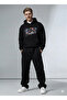 Men's Jack&Noah Printed Baggy Tracksuit Set |   Winter Thick 3-Thread Rastered Wide-Legged Top and Bottom Set