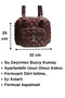 Women's Burgundy Quilted Shoulder Bag Waterproof Buzzy Fabric 4 Compartments - 7