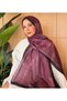 Mineleşarp Edges Are Black Striped and the Middle Is Plum Colored Cotton Soft Shawl - 2