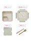Lunch Box, 4-3-2-Compartment, 1100ML, Microwave & Dishwasher Safe, BPA Free (Beige 311) - 4