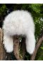 Plush White Pilot Hat Beret with Clip - 2