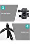 KT325+NB30 1.6m Portable Aluminum Alloy Action Camera Tripod Stand - 7