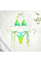 Women's Gradient Strappy Cut Out Minimal Swimsuit Bikini Set - 8