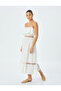 Women'S White Strappy Broderie Dress - 2