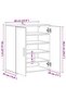 Shoe Cabinet White 60x35x70 cm Engineered Wood - 3