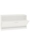 Shoe Bench High Gloss White 80x24x45 cm Engineered Wood - 5