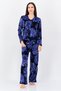 Women 2 Pcs Floral Print Long Sleeve Pyjama Set, Multicolor