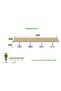 Ristoran 500PE-480 16 Seater Square Modular Pantry Table Oak - 4