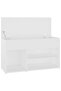 Shoe Bench White 80x30x45 cm Engineered Wood - 6