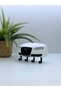 Audi A4 Model Designed White Color 3D Printing Decorative Keychain - 3