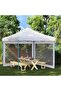 Party Tent Sidewall 2 pcs White and Black Mesh