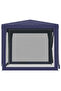 Party Tent with 4 Mesh Sidewalls Blue 2.5x2.5 m HDPE - 2