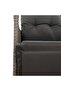Reclining Garden Sofa 2-Seater with Table Grey Poly Rattan - 8