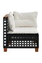 Garden Sofa Corner with Cushions Black Poly Rattan - 4