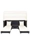 Extendable 3-Seater Sofa Bed with Roof Poly Rattan Black - 5