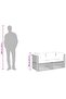 Garden Sofas Corner with Cushions 2 pcs Grey Poly Rattan - 8