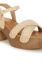 Women Studded Raffia Clog Sandals in Natural - 5