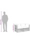 Garden Sofas Corner with Cushions 2 pcs Black Poly Rattan - 8