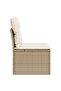 Garden Chair Armless with Cushions Beige Poly Rattan - 4