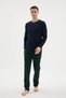 100% Cotton New Season 2026 4 Seasons Midi Collar Men's Pajama Set - 6