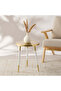 Gia Como Textured Metal Top Tripod Side Table - 40x52 cm