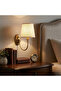 Modern Gold Antique Sconce Cream Fabric Lampshade E27 Lampholder Living Room Bedside Wall Lamp,Pardo-3031 - 2