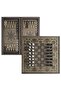 Handmade Persian Khatam Chess Set with Backgammon and Marble Stone Pieces – A Timeless Mas