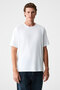 Peltz Men's Relaxed Crew Neck Long Sleeve White T-Shirt - 4
