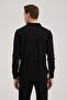 Black Comfort Fit Polo Neck Wool Knitwear - 4