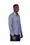 Slim Fit Red Contrast Detailed Micro Floral Stretch Fabric Cotton Shirt - 2